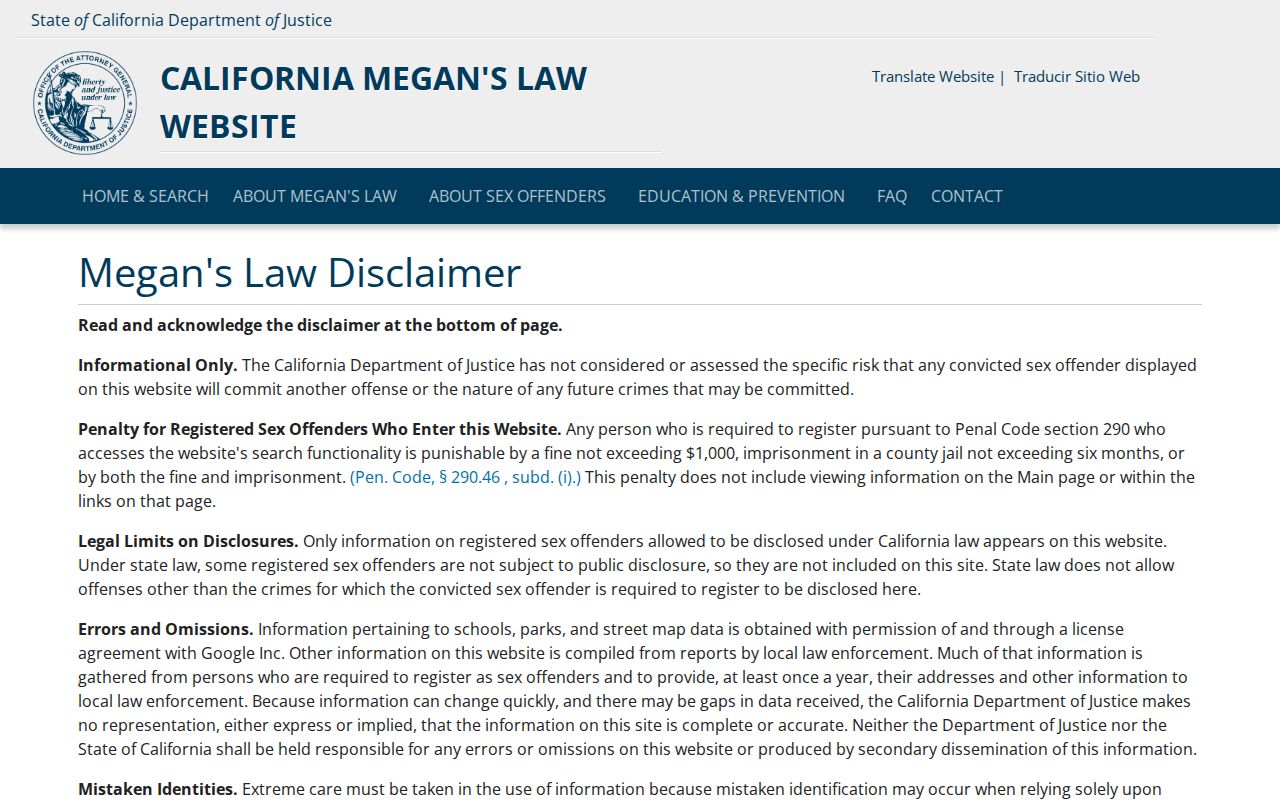 Stanislaus County neighbors Megan's Law safety portal